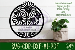 Daisies name sign design for laser cutting Product Image 2