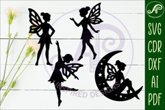 Fairies silhouettes laser cut outs 2 Product Image 2