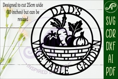 Dad's Vegetable Garden Sign SVG, Laser Cut Vegetable Gard Product Image 2