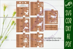 Ocean animals personalized kids height chart in Metric Product Image 2