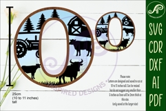 Farm Large O wall Letter 3 layer sign Product Image 2