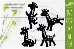 Giraffe SVG Laser Cut Files Cute Animal Silhouette 2 Product Image 2