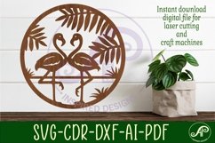 Flamingo wall art sign, SVG file Product Image 2