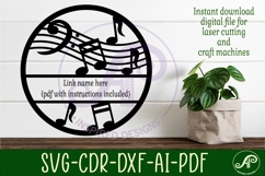 Music Bass Clef name wall art sign, SVG personalized Product Image 2