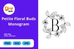Petite Floral Buds Monogram Product Image 1