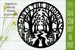 Into The Woods Woodland Wall Sign SVG, Cottagecore Forest Product Image 2