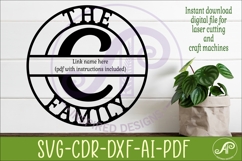 Monogram Family Letter C Name Sign SVG Product Image 2