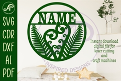 New Zealand themed name sign design for laser cutting Product Image 2