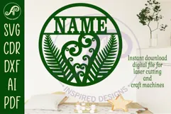New Zealand themed name sign design for laser cutting Product Image 2