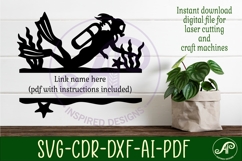 Female Scuba Diver Name Sign SVG, Diving Wall Decor Laser Product Image 2