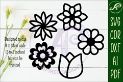 Flower Silhouette Cut out designs 6 Product Image 2
