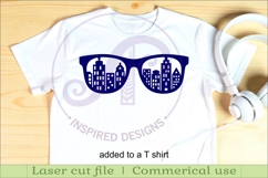 Sunglasses city scene laser cut wall sign Product Image 2