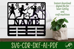 Lacrosse male medal holder Name svg laser cut Product Image 2