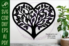Tree of life heart wall sign, SVG file. design 2 Product Image 2