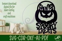 Spooky treats Halloween sign svg laser cut file Product Image 2
