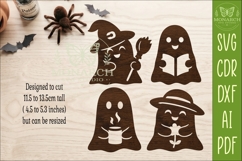 Cute Ghost SVG Halloween Laser Cut Silhouettes 1 Product Image 2