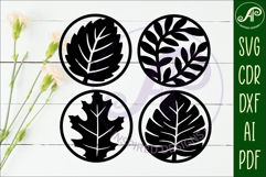 Leaf Coasters, laser cut out leaves designs d4 Product Image 2