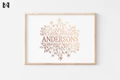 Flower Monogram Svg, Floral Monogram Svg, Flower Border Svg Product Image 2