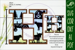 Farm Large H wall Letter 3 layer sign Product Image 2