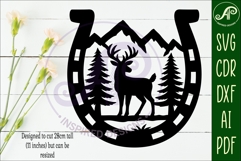 Horse Shoe Deer animal wall sign Product Image 2