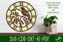 Tui bird New Zealand themed clock wall clock laser cut files Product Image 2