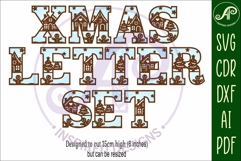 Gingerbread houses alphabet set. 2 layer letters. 55 letter Product Image 2