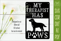 My Therapist Has Paws Dog Wall Sign SVG | Funny Dog Lover Product Image 2