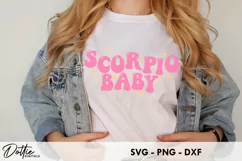 Scorpio Baby SVG DXF PNG Zodiac Star Sign Product Image 2