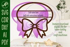 Coquette bow name wall sign Product Image 2