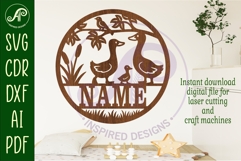 Silly Geese name sign design for laser cutting Product Image 2