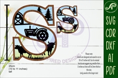 Farm Large S wall Letter 3 layer sign Product Image 2