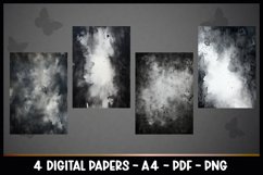 4 Digital Papers Black Grunge I Planner Pages A4 Product Image 2
