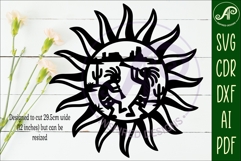 Kokopelli Sun Wall Art SVG - Southwestern Desert Wall Decor Product Image 2