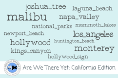 California Travel Word Art PNG Clipart Product Image 3