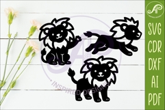 Cute Lions SVG Laser Cut Files Animal Silhouette 1 Product Image 2