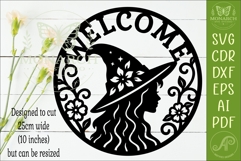 Witch Welcome Wall Sign SVG, Gothic Witch Decor Laser Cut Product Image 2