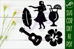 Tropical Silhouette Shapes, Summer Cut outs 1 Product Image 2