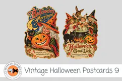 Halloween Vintage PNG Postcards 9 Product Image 3