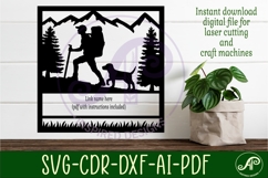 Hiking square named wall sign or card topper svg Product Image 2