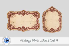 Vintage PNG Junk Journal Labels 4 Product Image 3