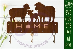Farm Sheep Key holder designs Product Image 2