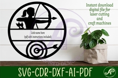 Archery female name wall art sign Product Image 2