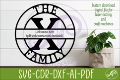 Monogram Family Letter X Name Sign SVG Product Image 2