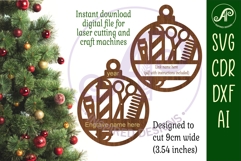 Barber, stylist Christmas Ornament SVG Product Image 2