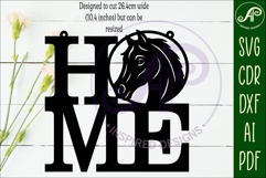 Home word with Horse theme wall art sign, SVG file. vector Product Image 2