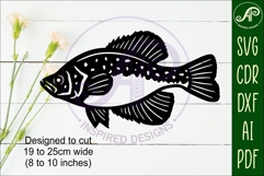 Black Crappie fish Silhouette laser cut wall art Product Image 2