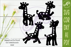 Giraffe SVG Laser Cut Files Cute Animal Silhouette 1 Product Image 2