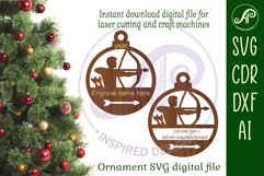 Archery personalized Christmas Ornament SVG Product Image 2