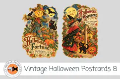 Halloween Vintage PNG Postcards 8 Product Image 3