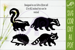 Woodland animal Silhouette animals for laser cutting 3 Product Image 2